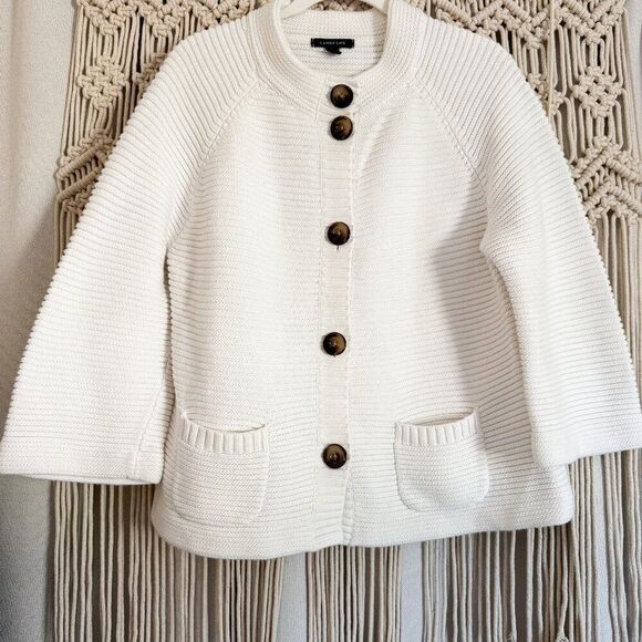 Lands' End Sweaters - Lands’ End Cream Cardigan Women’s XL Petite (EUC)